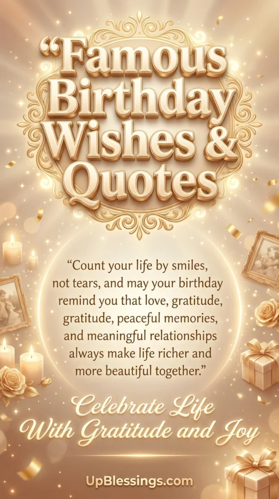 Famous Birthday Wishes & Quotes