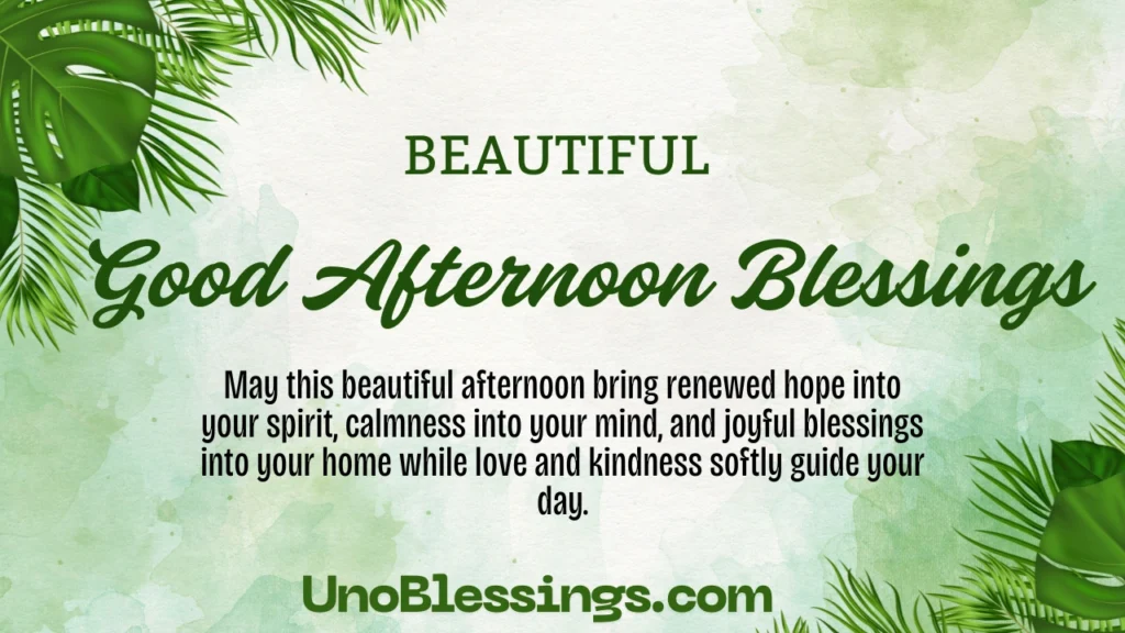 Good Afternoon Blessings