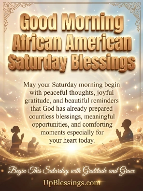 Good Morning African American Saturday Blessings