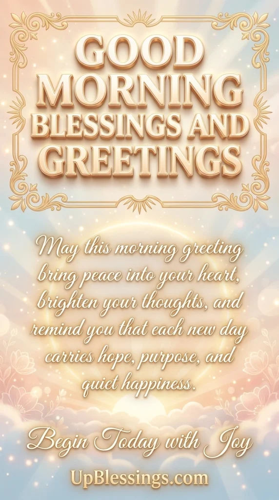 Good Morning Blessings and Greetings