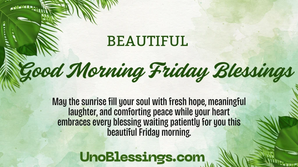 Good Morning Friday Blessings