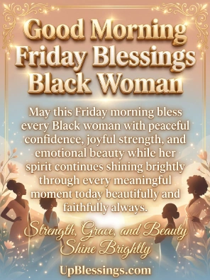 Good Morning Friday Blessings Black Woman