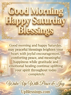 Good Morning Happy Saturday Blessings