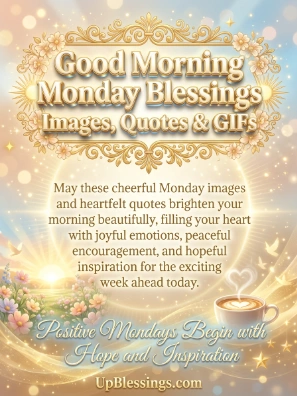Good Morning Monday Blessings Images, Quotes & GIFs