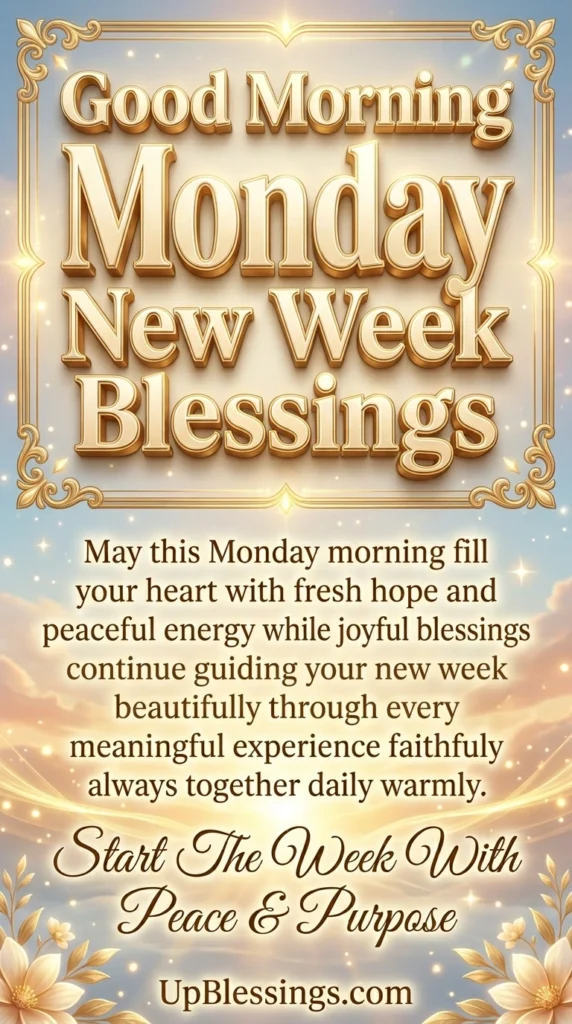 Good Morning Monday New Week Blessings