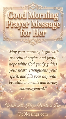 Good Morning Prayer Message for Her