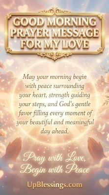 Good Morning Prayer Message for My Love