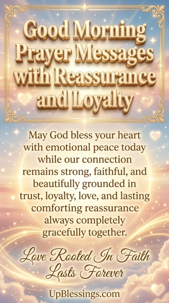 Good Morning Prayer Messages with Reassurance and Loyalty
