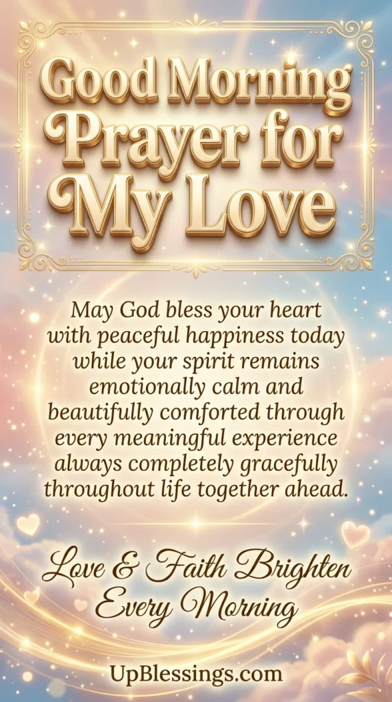 Good Morning Prayer for My Love