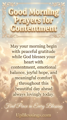 Good Morning Prayers for Contentment