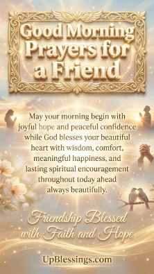 Good Morning Prayers for a Friend