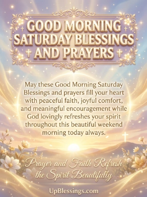 Good Morning Saturday Blessings and Prayers