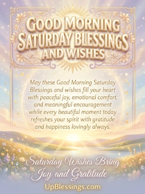 Good Morning Saturday Blessings and Wishes