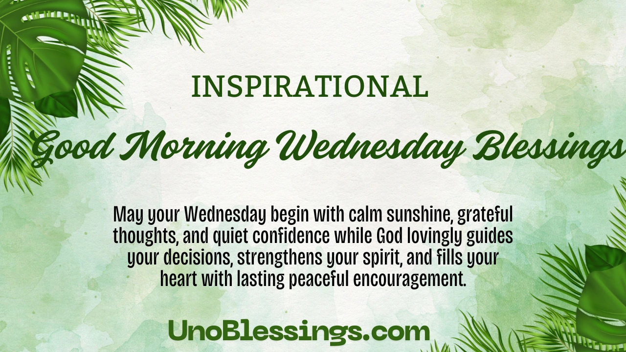 Good Morning Wednesday Blessings