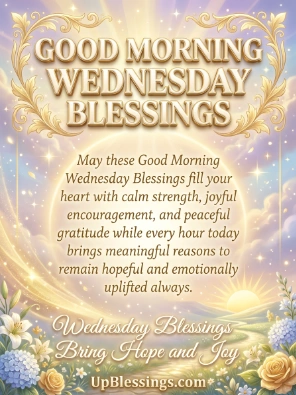 Good Morning Wednesday Blessings