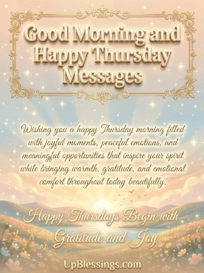 Good Morning and Happy Thursday Messages