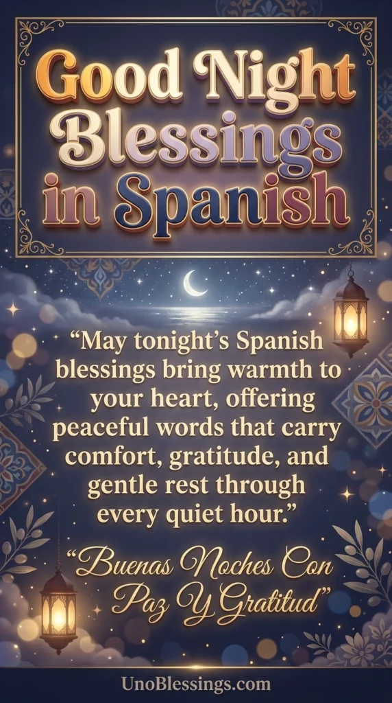 Good Night Blessings in Spanish