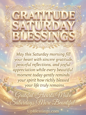 Gratitude Saturday Blessings