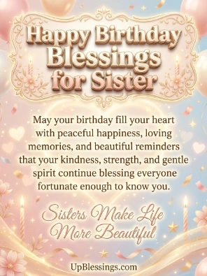 Happy Birthday Blessings for Sister