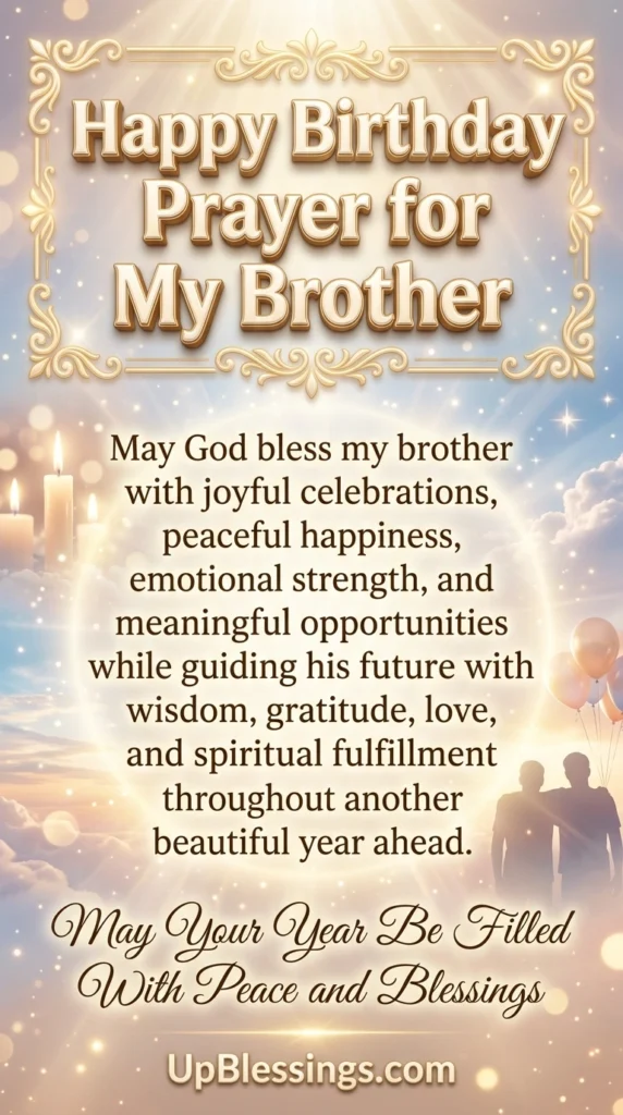 Happy Birthday Prayer for My Brother