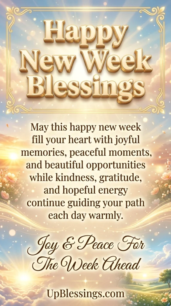 Happy New Week Blessings