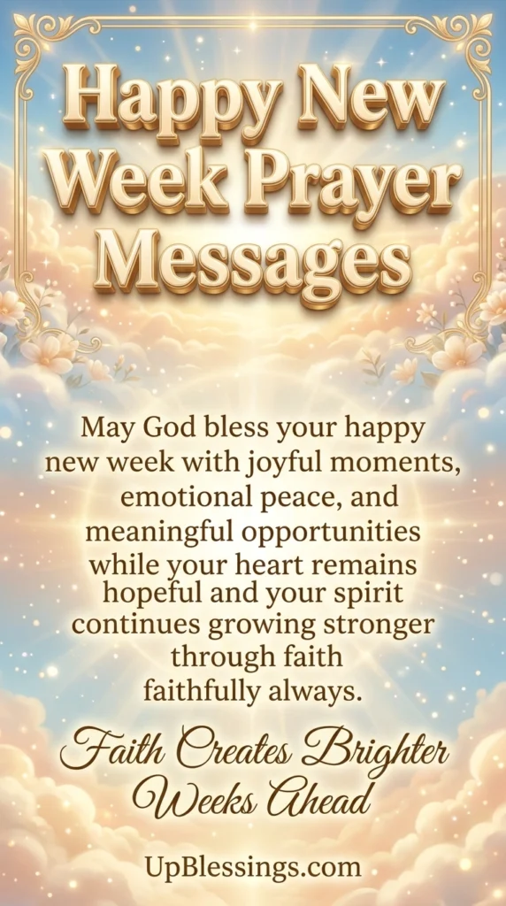 Happy New Week Prayer Messages