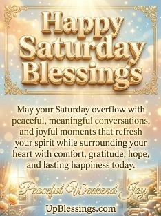Happy Saturday Blessings