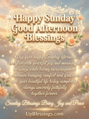 Happy Sunday Good Afternoon Blessings