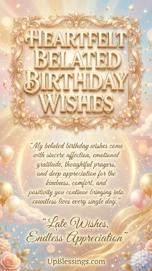 Heartfelt Belated Birthday Wishes