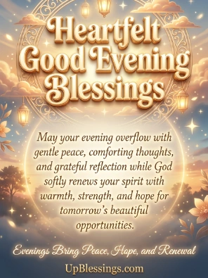 Heartfelt Good Evening Blessings