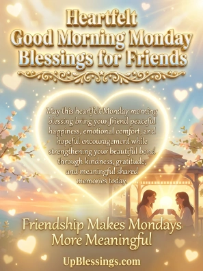 Heartfelt Good Morning Monday Blessings for Friends