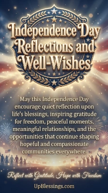 Independence Day Reflections and Well-Wishes