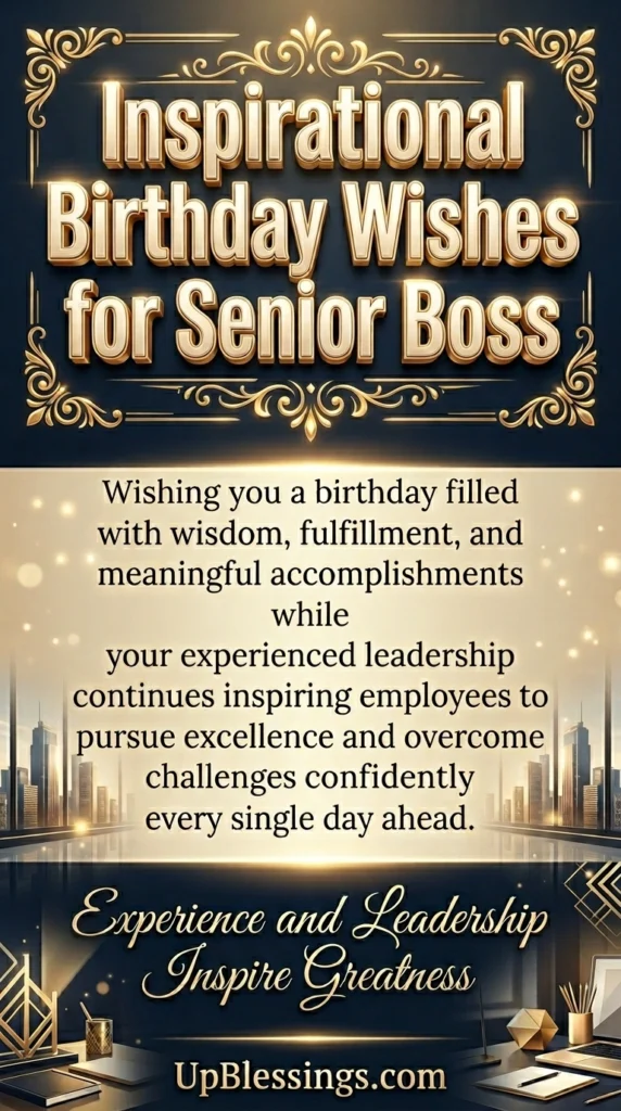 Inspirational Birthday Wishes for Senior Boss