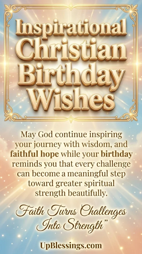 Inspirational Christian Birthday Wishes
