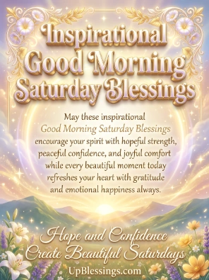 Inspirational Good Morning Saturday Blessings