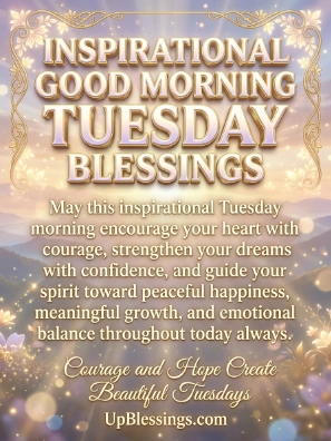 Inspirational Good Morning Tuesday Blessings