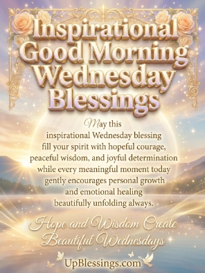 Inspirational Good Morning Wednesday Blessings