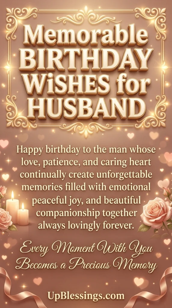 Memorable Birthday Wishes for Husband