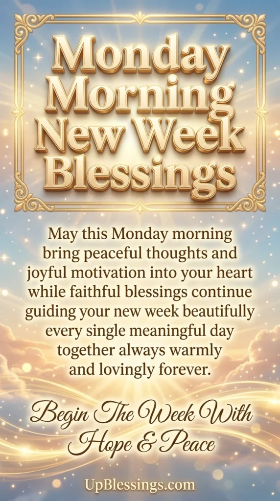 Monday Morning New Week Blessings