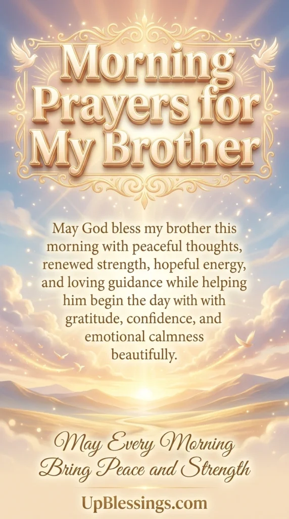 Morning Prayers for My Brother