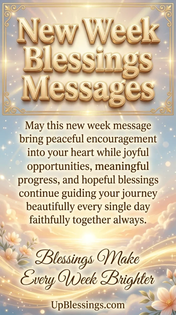 New Week Blessings Messages