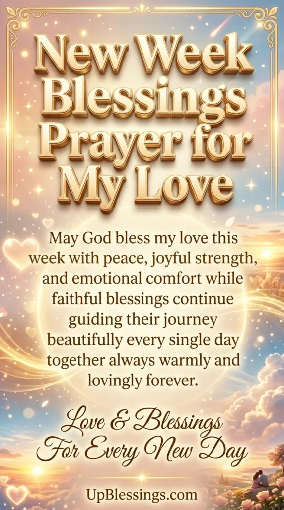 New Week Blessings Prayer for My Love
