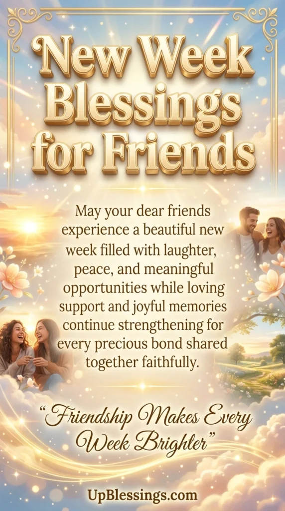 New Week Blessings for Friends