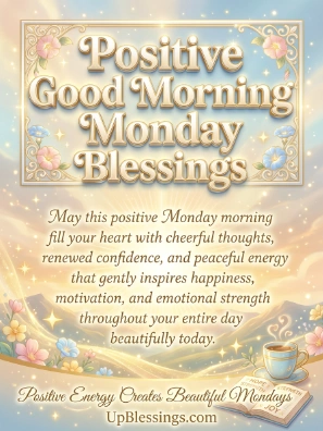 Positive Good Morning Monday Blessings
