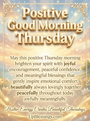 Positive Good Morning Thursday