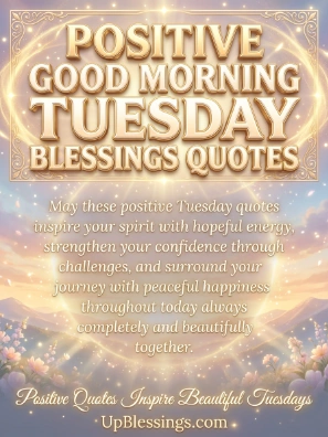 Positive Good Morning Tuesday Blessings Quotes