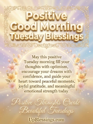 Positive Good Morning Tuesday Blessings