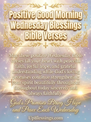 Positive Good Morning Wednesday Blessings Bible Verses
