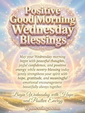 Positive Good Morning Wednesday Blessings