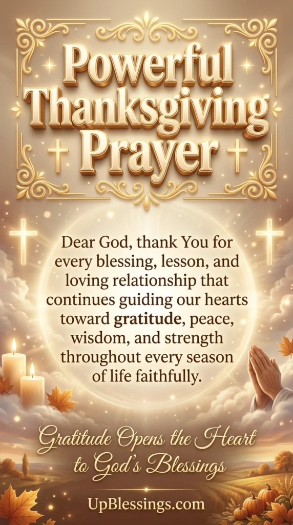 Powerful Thanksgiving Prayer